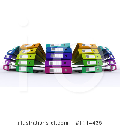 Royalty-Free (RF) Binders Clipart Illustration by KJ Pargeter - Stock Sample #1114435