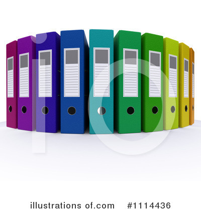 Royalty-Free (RF) Binders Clipart Illustration by KJ Pargeter - Stock Sample #1114436