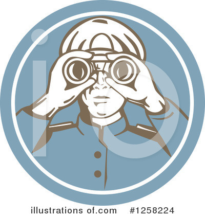 Royalty-Free (RF) Binoculars Clipart Illustration by patrimonio - Stock Sample #1258224