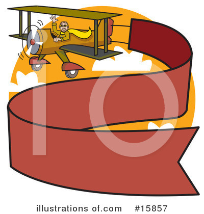 Royalty-Free (RF) Biplane Clipart Illustration by Andy Nortnik - Stock Sample #15857
