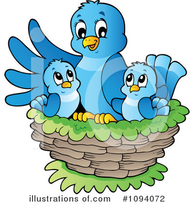 Blue Birds Clipart #1094072 by visekart