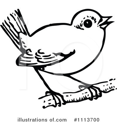 Royalty-Free (RF) Bird Clipart Illustration by Prawny Vintage - Stock Sample #1113700