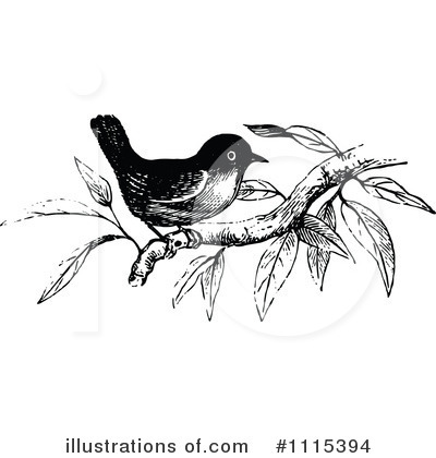 Royalty-Free (RF) Bird Clipart Illustration by Prawny Vintage - Stock Sample #1115394