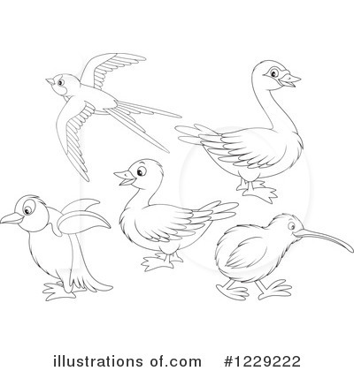 Kiwi Bird Clipart #1229222 by Alex Bannykh
