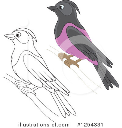 Royalty-Free (RF) Bird Clipart Illustration by Alex Bannykh - Stock Sample #1254331