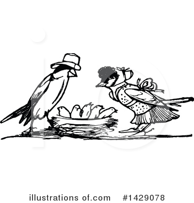 Royalty-Free (RF) Bird Clipart Illustration by Prawny Vintage - Stock Sample #1429078