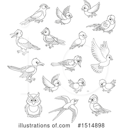Royalty-Free (RF) Bird Clipart Illustration by Alex Bannykh - Stock Sample #1514898