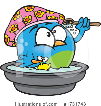 Bathing Clipart #1731743 by toonaday