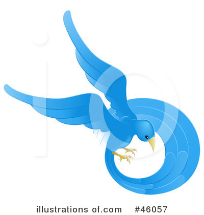 Blue Bird Clipart #46057 by AtStockIllustration