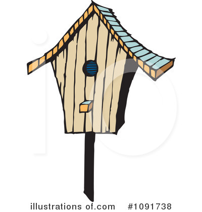 Royalty-Free (RF) Bird House Clipart Illustration by Steve Klinkel - Stock Sample #1091738