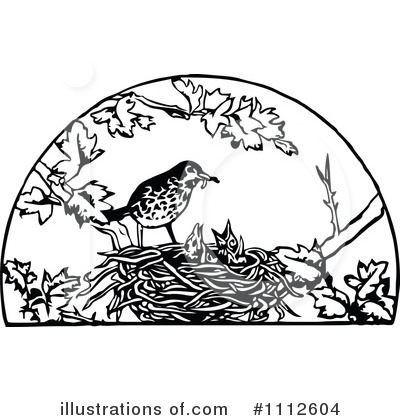 Royalty-Free (RF) Birds Clipart Illustration by Prawny Vintage - Stock Sample #1112604