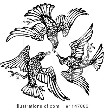 Royalty-Free (RF) Birds Clipart Illustration by Prawny Vintage - Stock Sample #1147883