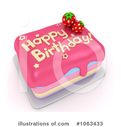 Royalty-Free (RF) Birthday Cake Clipart Illustration by BNP Design Studio - Stock Sample #1063433