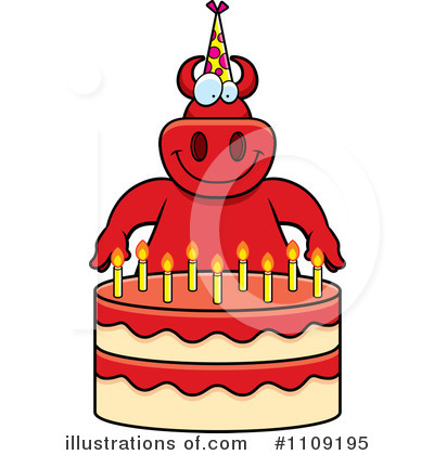 Royalty-Free (RF) Birthday Cake Clipart Illustration by Cory Thoman - Stock Sample #1109195