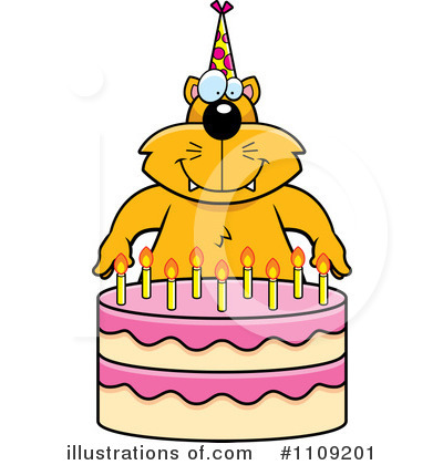 Royalty-Free (RF) Birthday Cake Clipart Illustration by Cory Thoman - Stock Sample #1109201