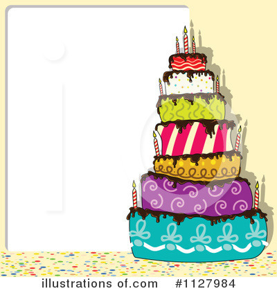 Royalty-Free (RF) Birthday Cake Clipart Illustration by dero - Stock Sample #1127984