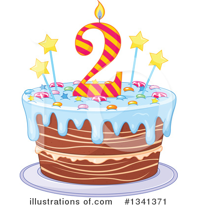 Royalty-Free (RF) Birthday Cake Clipart Illustration by Pushkin - Stock Sample #1341371