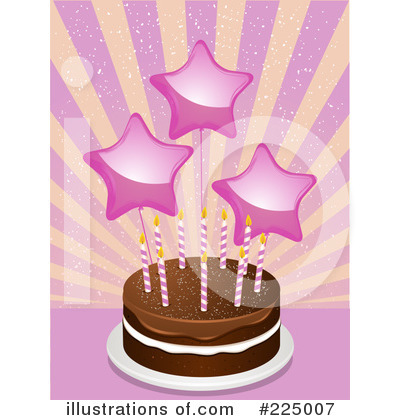 Royalty-Free (RF) Birthday Cake Clipart Illustration by elaineitalia - Stock Sample #225007