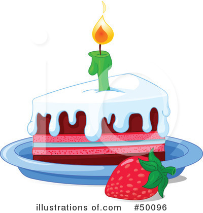 Royalty-Free (RF) Birthday Cake Clipart Illustration by Pushkin - Stock Sample #50096