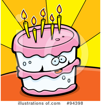 Royalty-Free (RF) Birthday Cake Clipart Illustration by Cory Thoman - Stock Sample #94398
