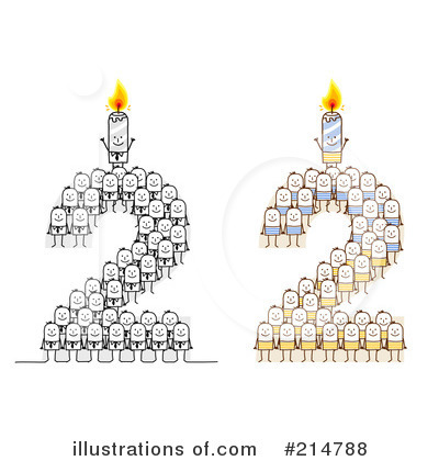 Royalty-Free (RF) Birthday Candle Clipart Illustration by NL shop - Stock Sample #214788