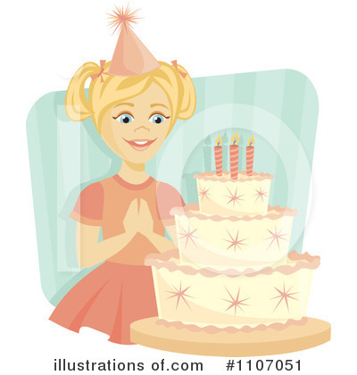 Birthday Cake Clipart #1107051 by Amanda Kate