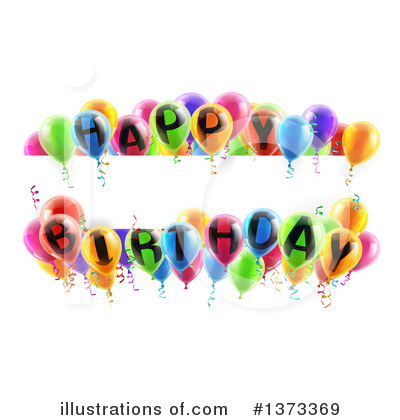 Party Balloons Clipart #1373369 by AtStockIllustration