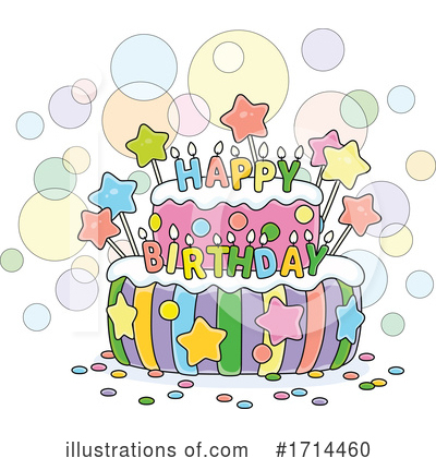Birthday Cake Clipart #1714460 by Alex Bannykh