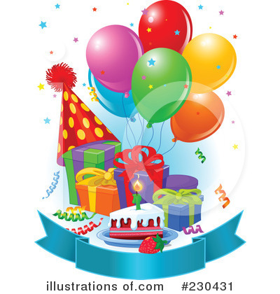Royalty-Free (RF) Birthday Clipart Illustration by Pushkin - Stock Sample #230431