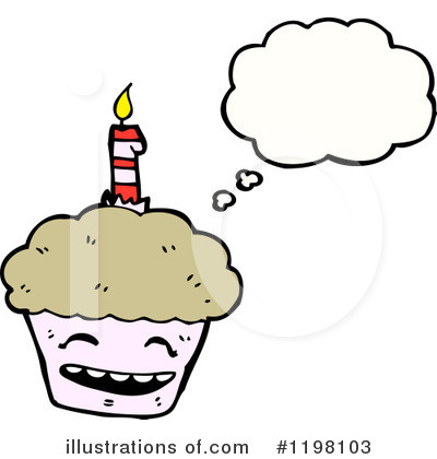 Royalty-Free (RF) Birthday Cupcake Clipart Illustration by lineartestpilot - Stock Sample #1198103