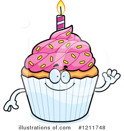 Royalty-Free (RF) Birthday Cupcake Clipart Illustration by Cory Thoman - Stock Sample #1211748