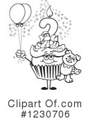 Birthday Cupcake Clipart #1230706 by Dennis Holmes Designs