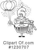 Birthday Cupcake Clipart #1230707 by Dennis Holmes Designs