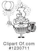 Birthday Cupcake Clipart #1230711 by Dennis Holmes Designs