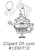 Birthday Cupcake Clipart #1230712 by Dennis Holmes Designs