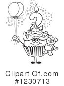 Birthday Cupcake Clipart #1230713 by Dennis Holmes Designs