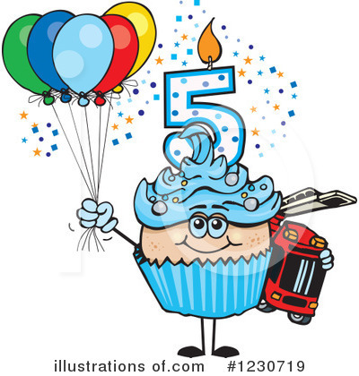 Cupcake Clipart #1230719 by Dennis Holmes Designs