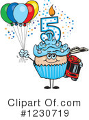 Birthday Cupcake Clipart #1230719 by Dennis Holmes Designs