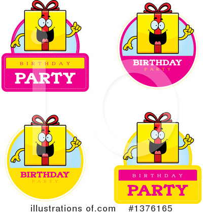Birthday Gift Character Clipart #1376165 by Cory Thoman