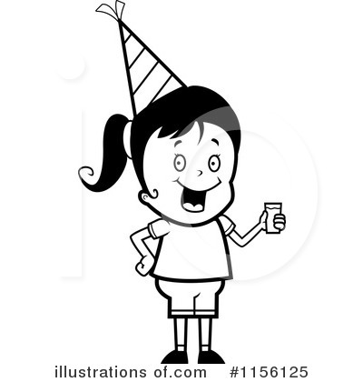 Royalty-Free (RF) Birthday Girl Clipart Illustration by Cory Thoman - Stock Sample #1156125