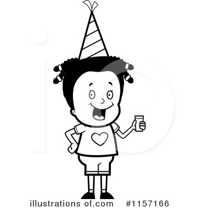 Royalty-Free (RF) Birthday Girl Clipart Illustration by Cory Thoman - Stock Sample #1157166