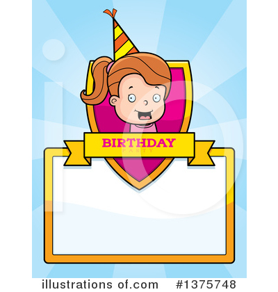 Royalty-Free (RF) Birthday Girl Clipart Illustration by Cory Thoman - Stock Sample #1375748