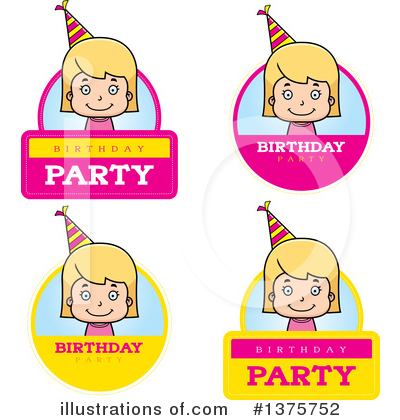 Royalty-Free (RF) Birthday Girl Clipart Illustration by Cory Thoman - Stock Sample #1375752