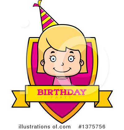 Royalty-Free (RF) Birthday Girl Clipart Illustration by Cory Thoman - Stock Sample #1375756