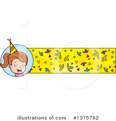 Royalty-Free (RF) Birthday Girl Clipart Illustration by Cory Thoman - Stock Sample #1375762
