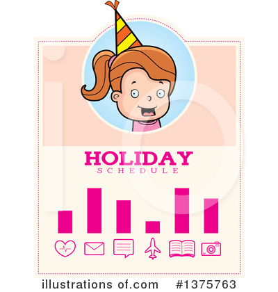Royalty-Free (RF) Birthday Girl Clipart Illustration by Cory Thoman - Stock Sample #1375763