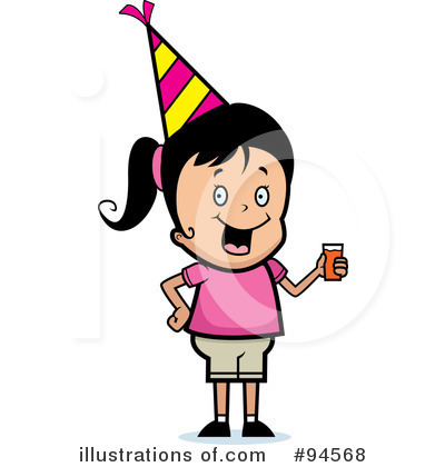 Royalty-Free (RF) Birthday Girl Clipart Illustration by Cory Thoman - Stock Sample #94568