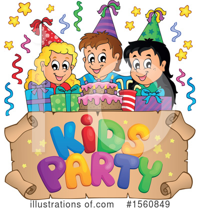 Royalty-Free (RF) Birthday Party Clipart Illustration by visekart - Stock Sample #1560849