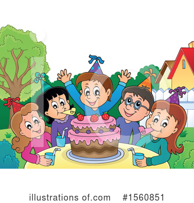 Royalty-Free (RF) Birthday Party Clipart Illustration by visekart - Stock Sample #1560851