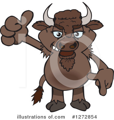 Royalty-Free (RF) Bison Clipart Illustration by Dennis Holmes Designs - Stock Sample #1272854